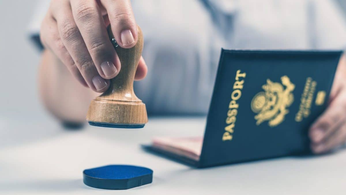 Visa passeport tampon