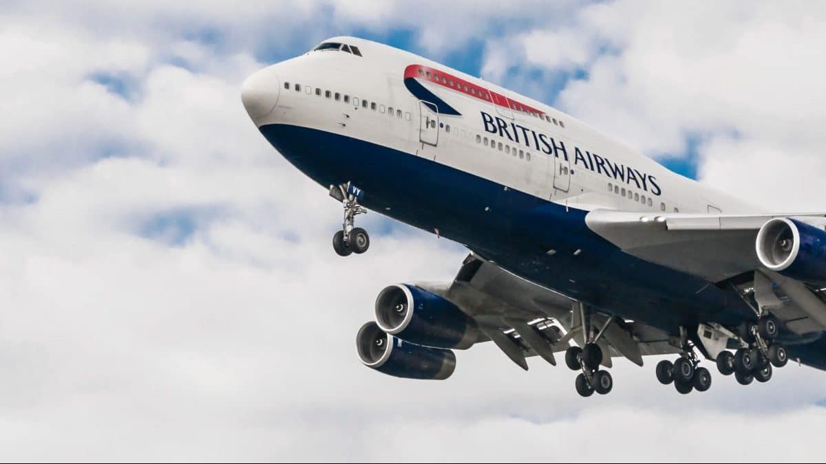 l'avion british airways boeing