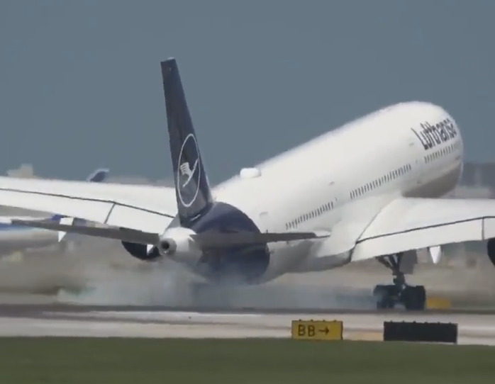 Lufthansa atterrissage