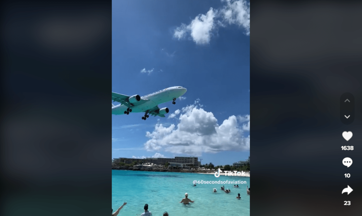 atterrissage air france plage