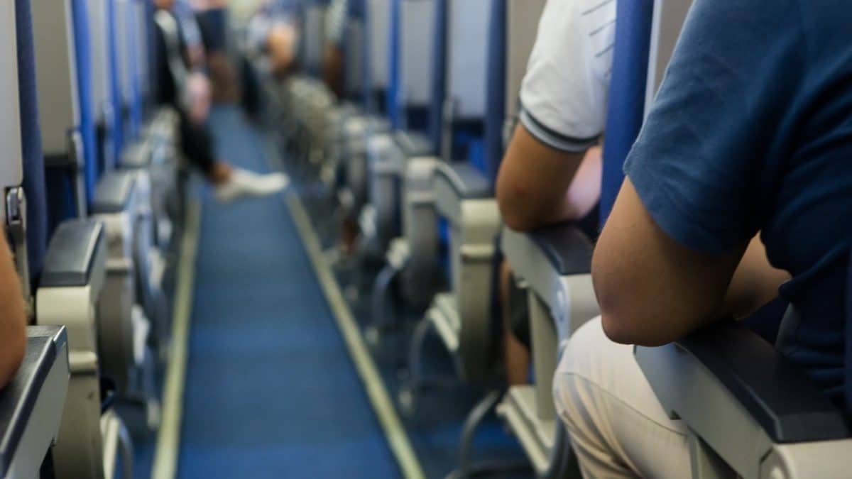 avion passagers siège félicitée