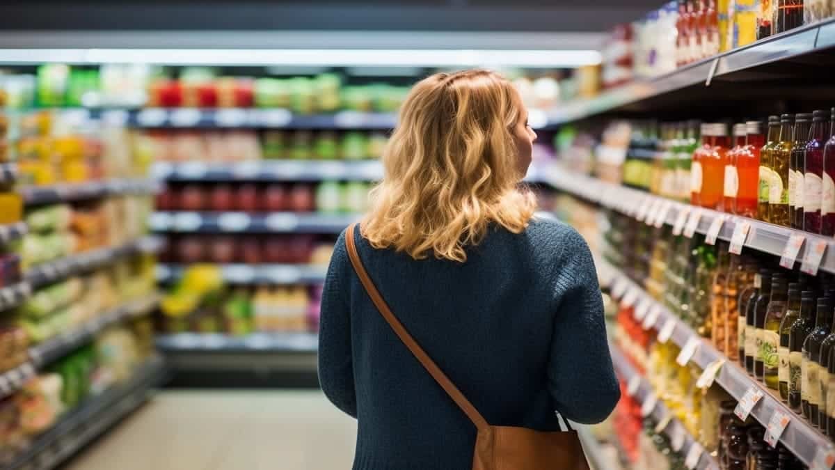 Une felme faisant les courses