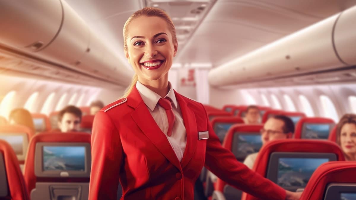 hôtesse de l'air passagers