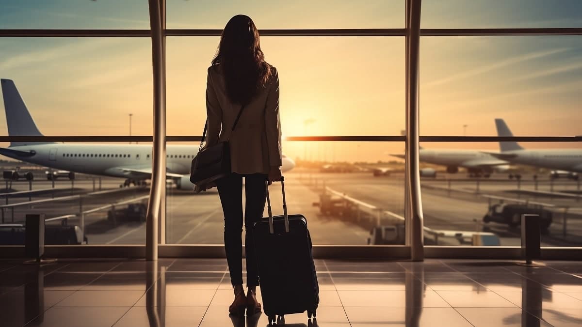 femme aéroport
