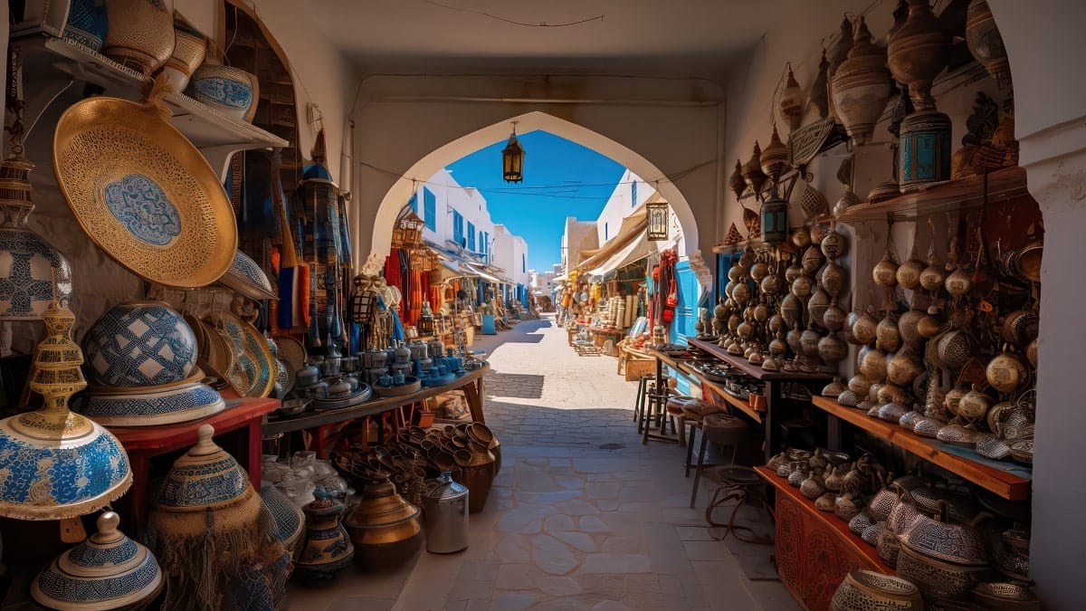 Tunisie marché voyage